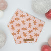 Pink gingerbread Christmas dog bandana