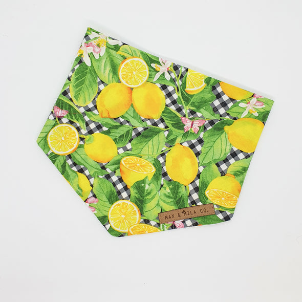Lemon Squeeze tie up bandana